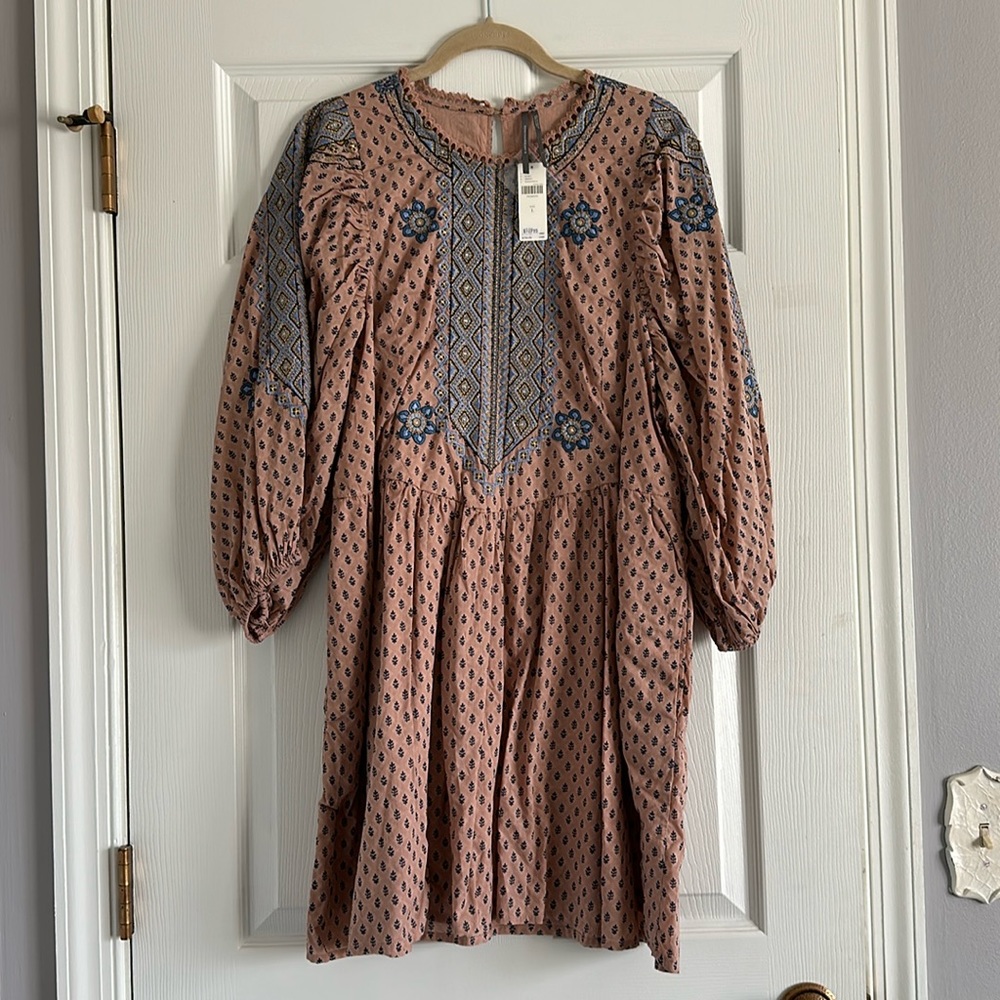 Anthropologie Embroidered Tunic Dress